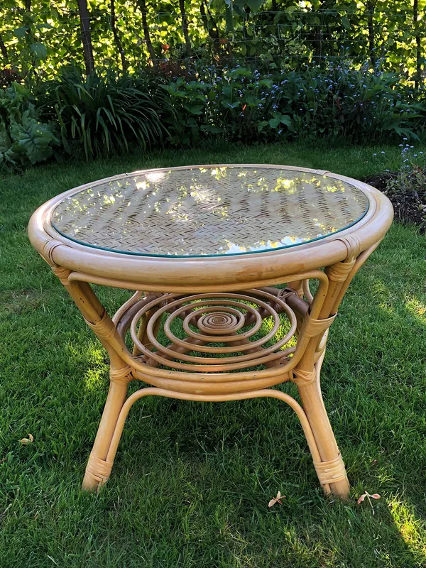Tables: Cane Side Table