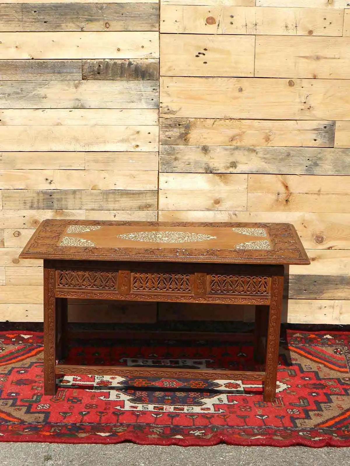Tables: Carved Wood Coffee Table