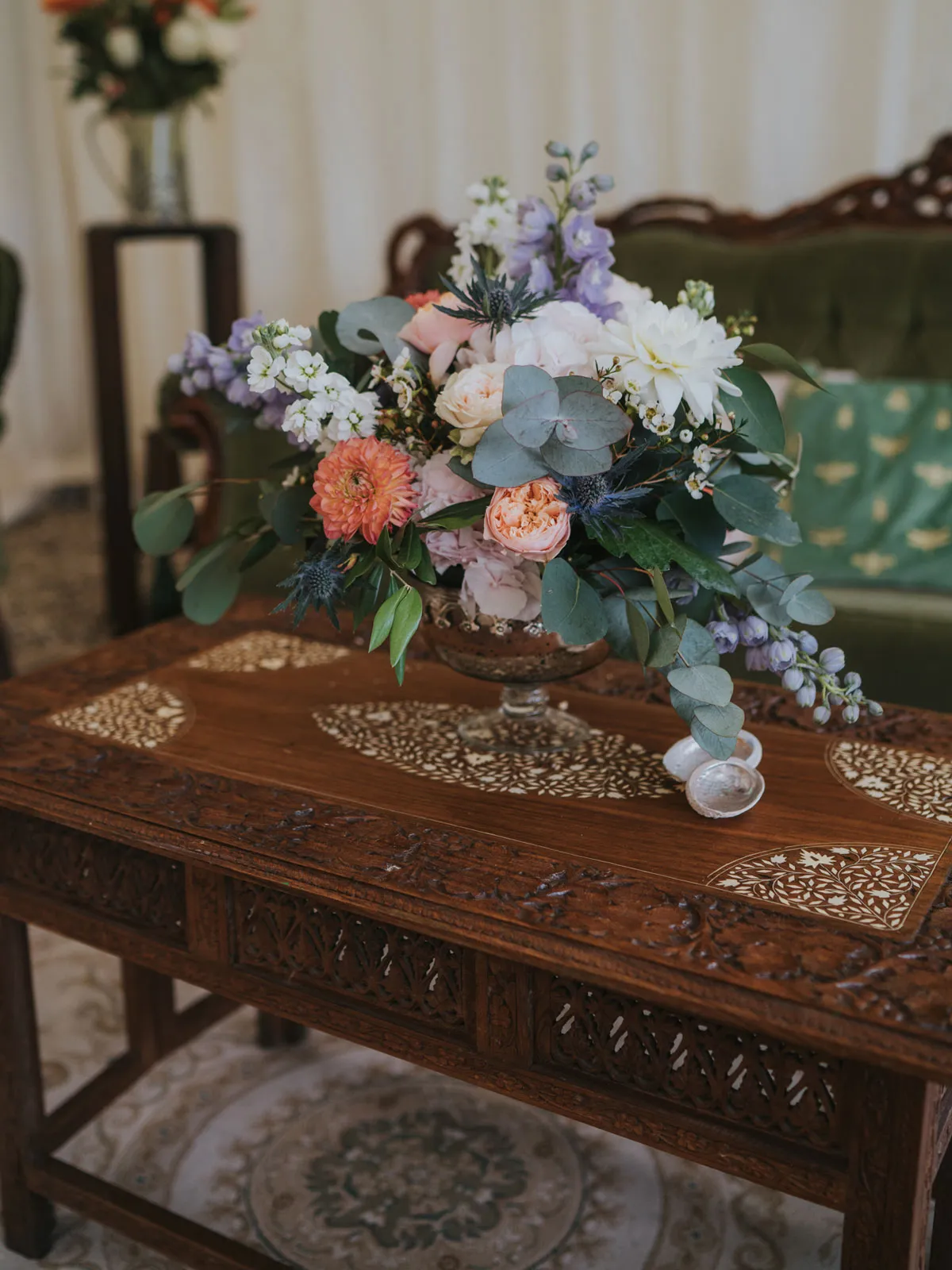 Tables: Carved Wood Coffee Table