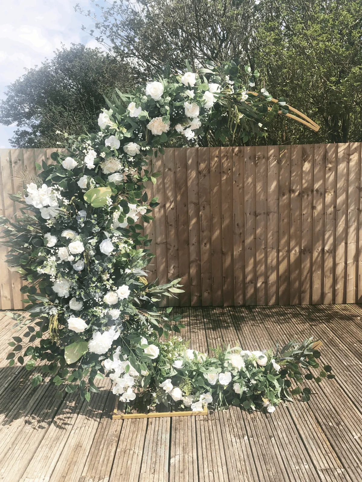 Crescent Moon Floral Backdrop