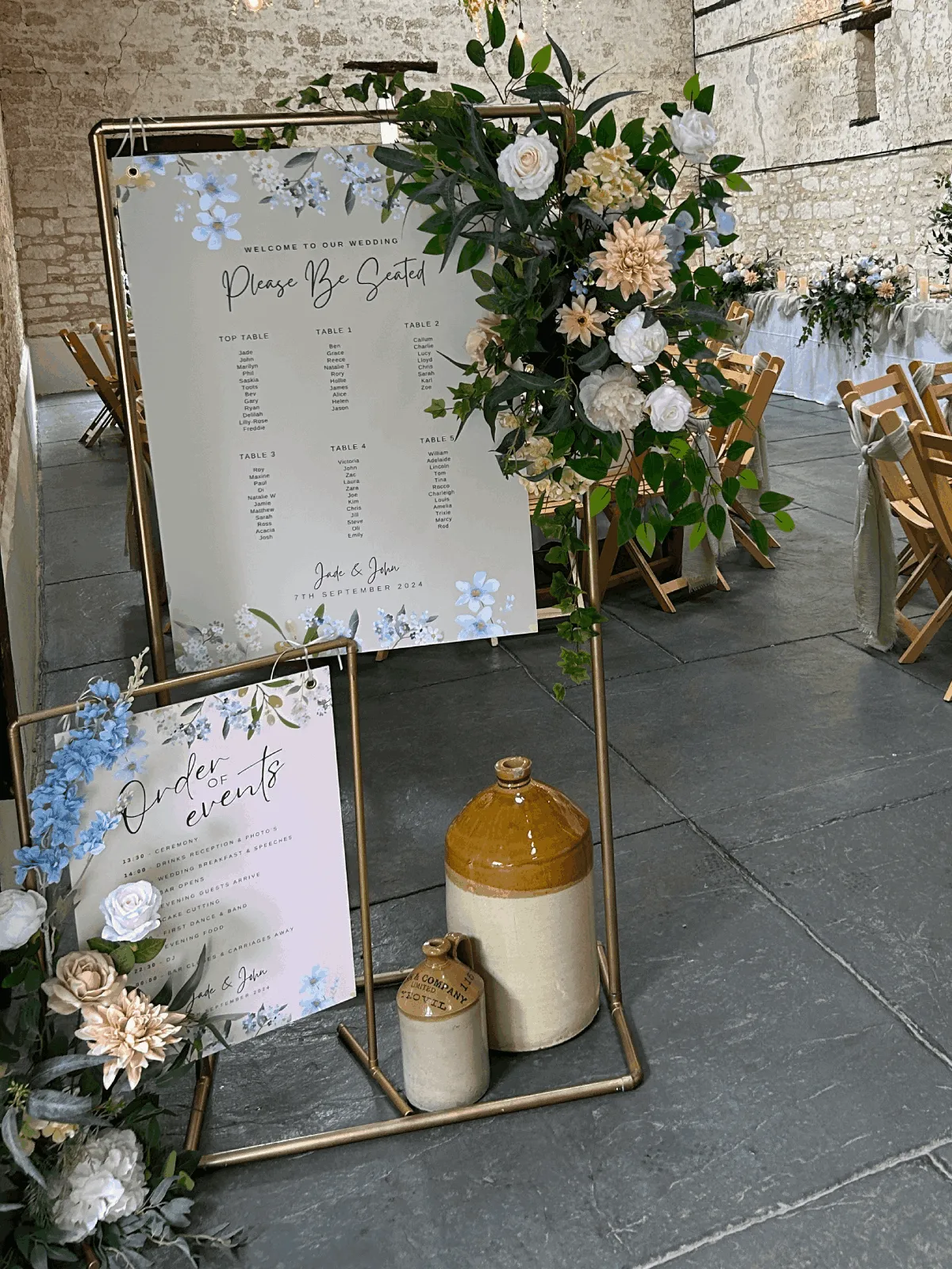 Table Plans: Printed