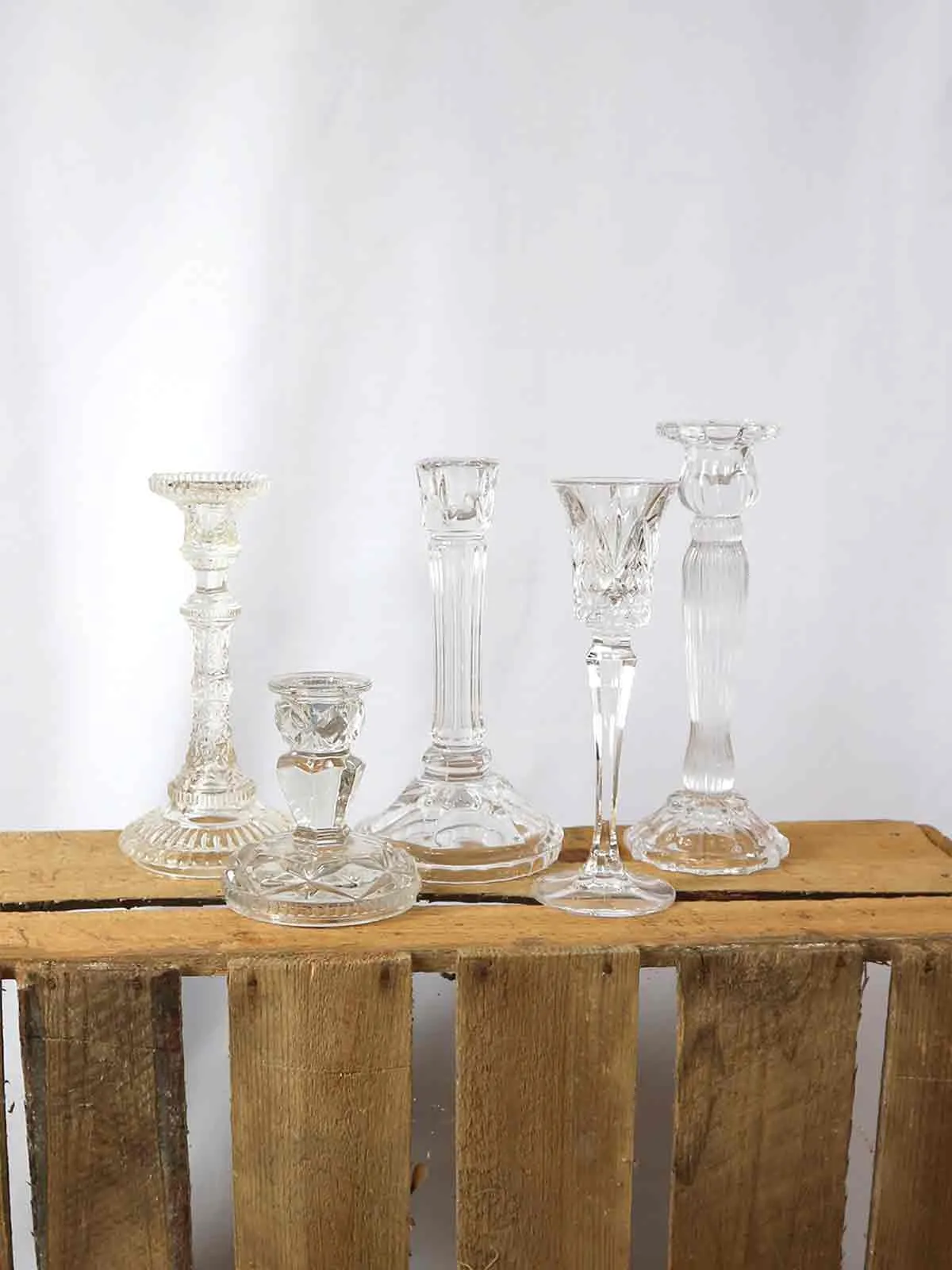 Candlesticks: Vintage Cut Glass