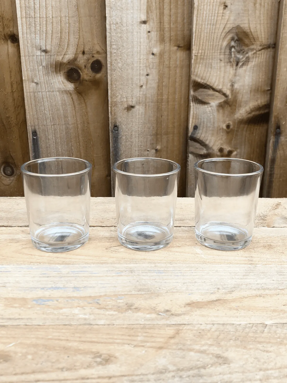 Tea Light Holders: Clear Glass