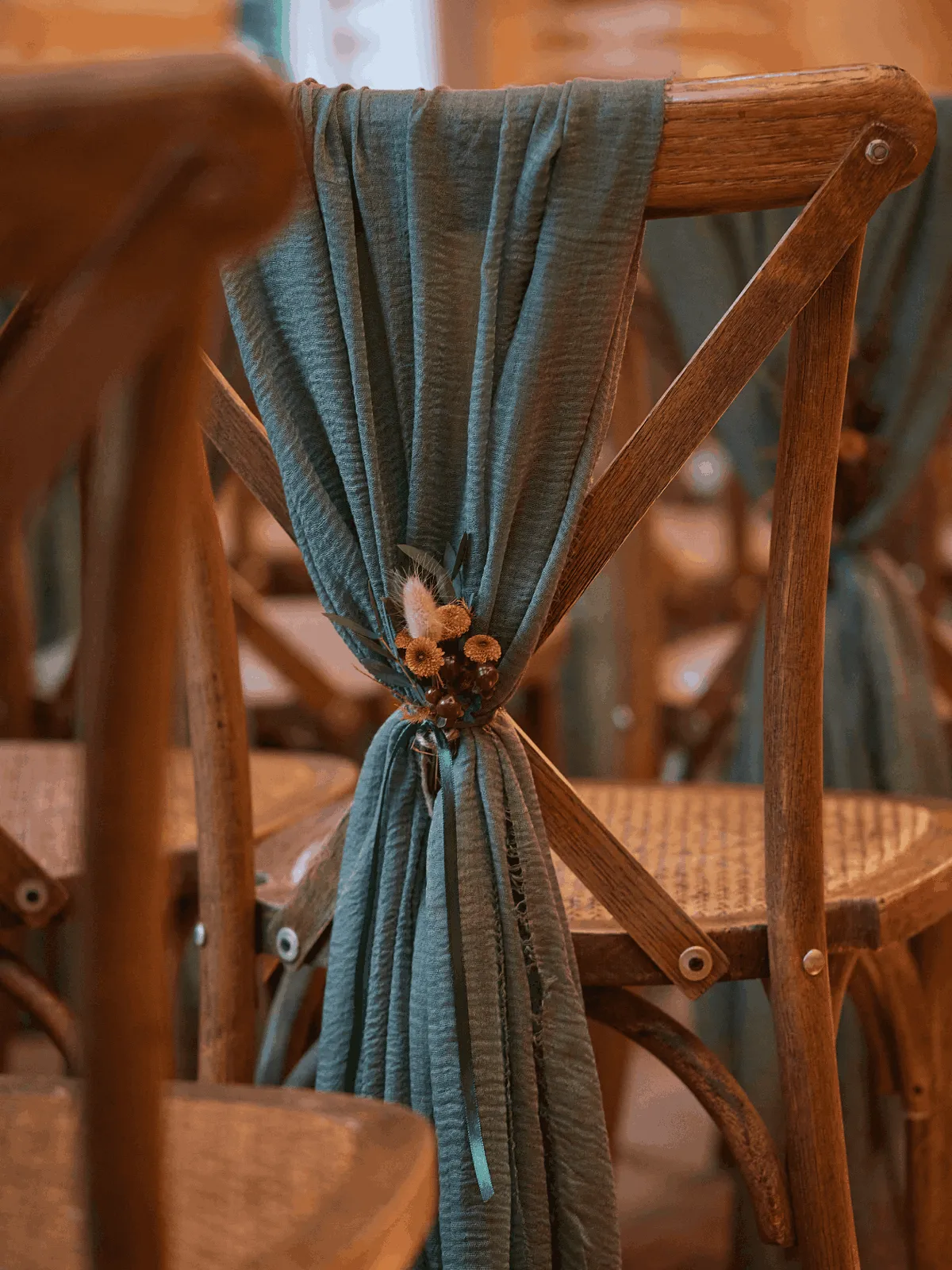 Chair Drapes: Forest Green