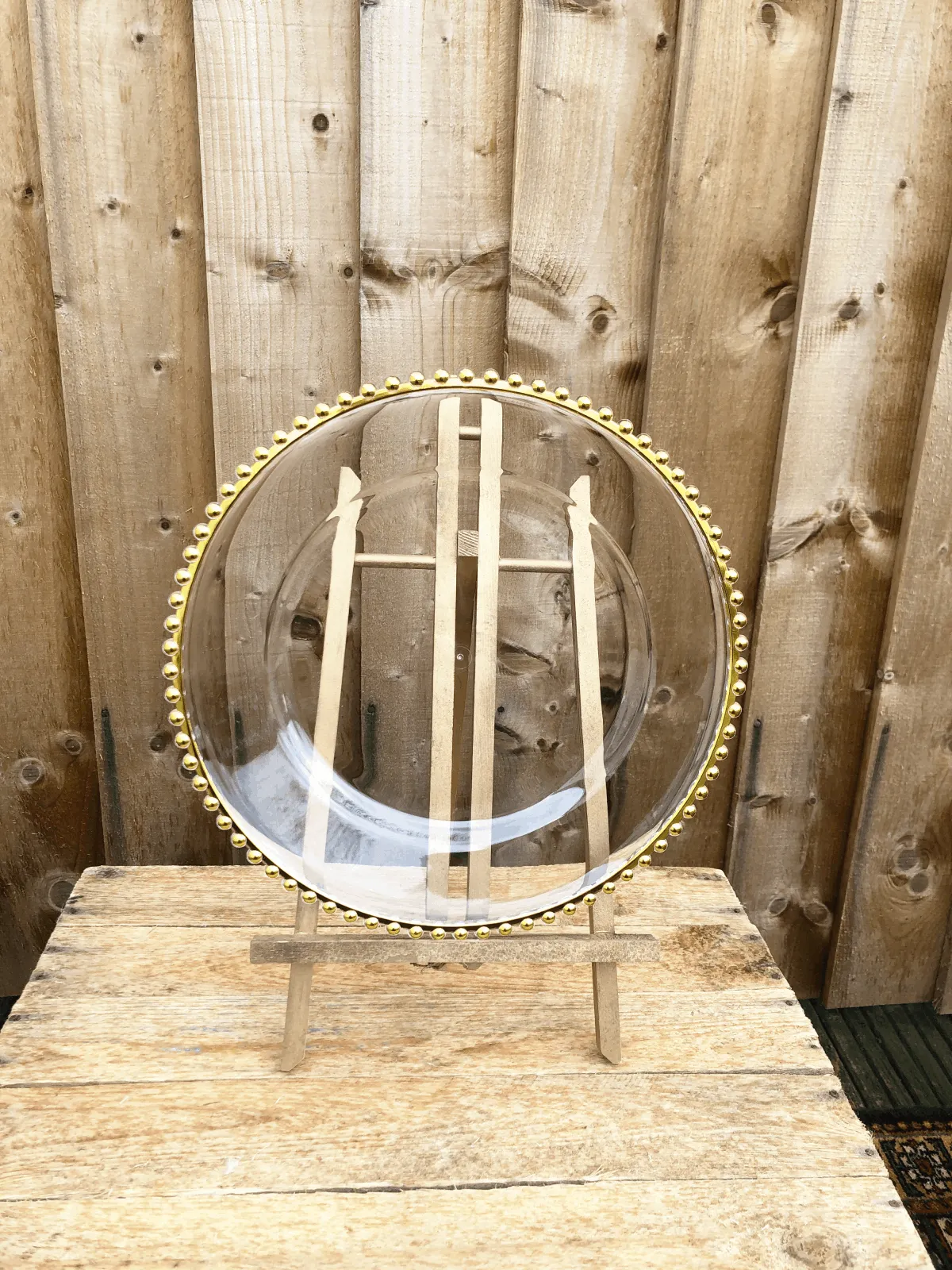 Charger Plates: Gold Beaded Rim