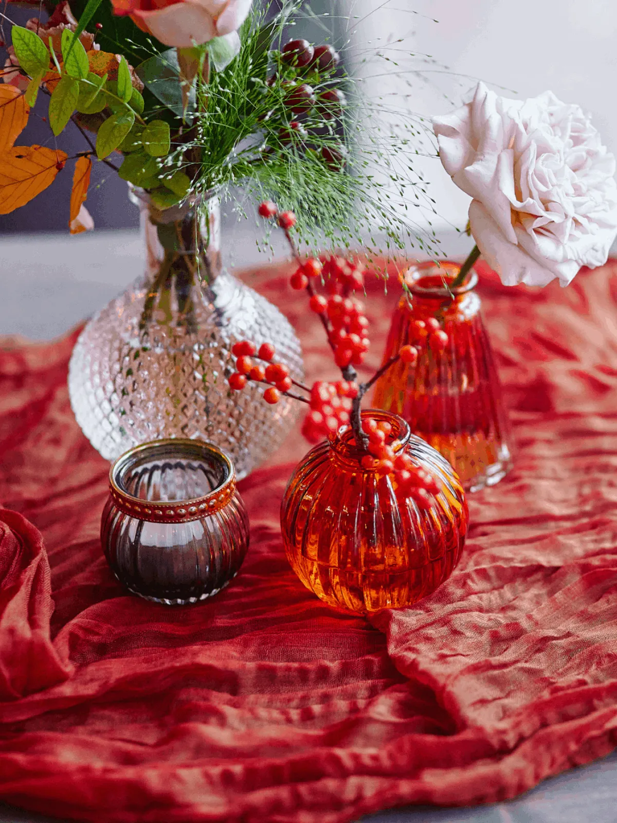 Bud Vases: Orange