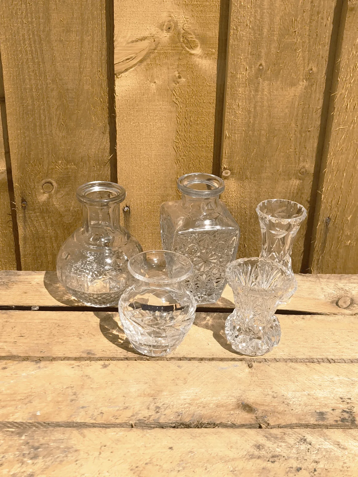 Bud Vases: Vintage Cut Glass
